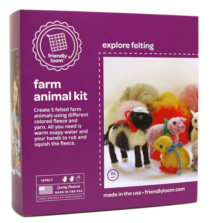 Friendly Loom Felted Farm Animals Kit